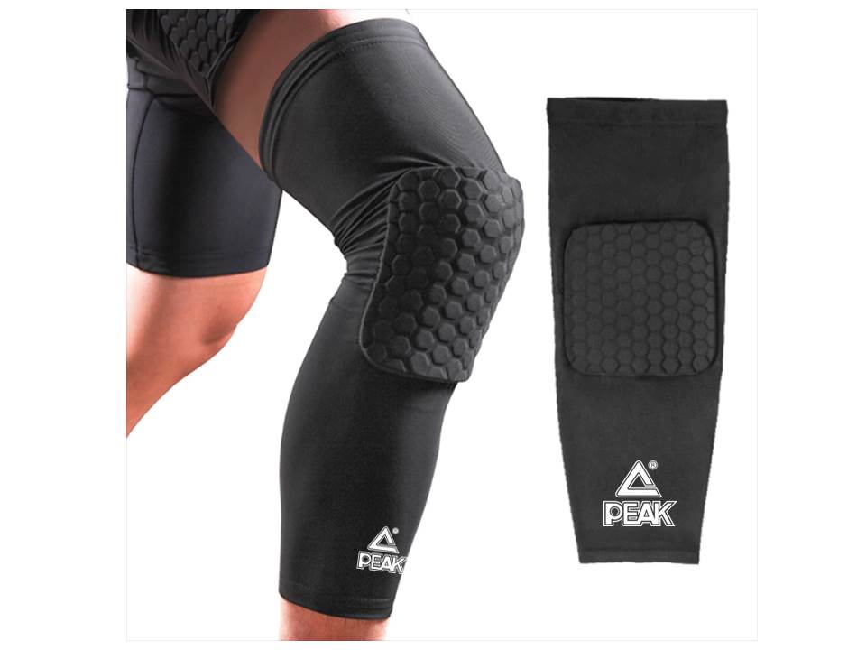 Rodillera larga color negro  con HEX PAD